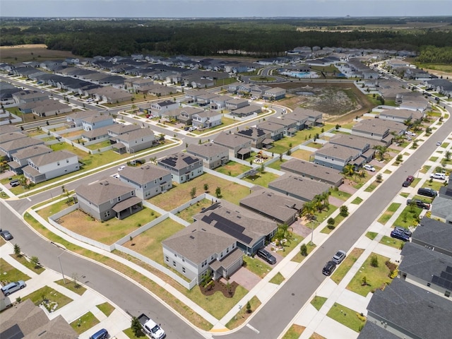 drone / aerial view with a residential view