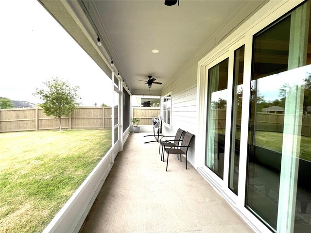 6709 SW 15th Pl, Gainesville, FL 32607 - exterior space featuring ceiling fan and fence