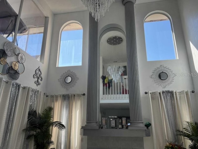 room details with ornate columns