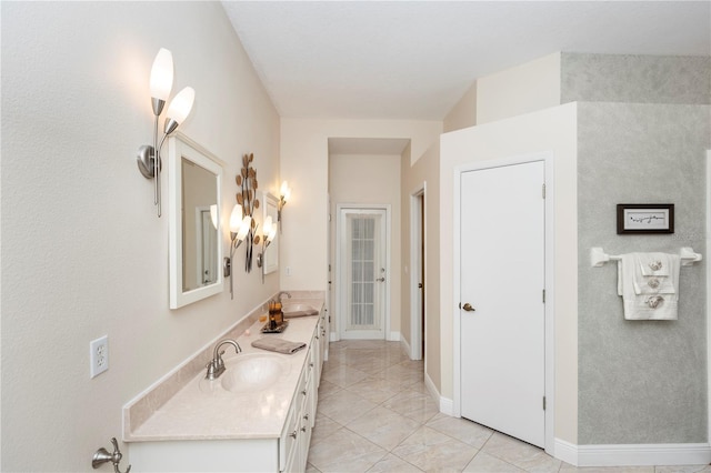 603 Yorkshire Dr, Oviedo, FL 32765 - full bath featuring tile patterned flooring and double vanity