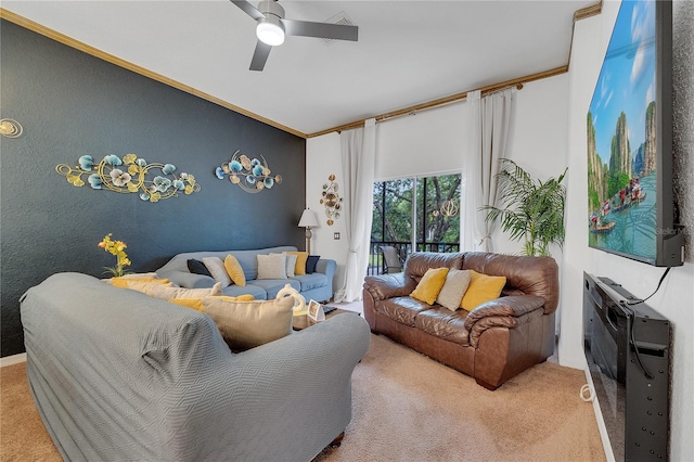 510 Rum Run Unit 33-510, Davenport, FL 33837 - carpeted living room with a ceiling fan