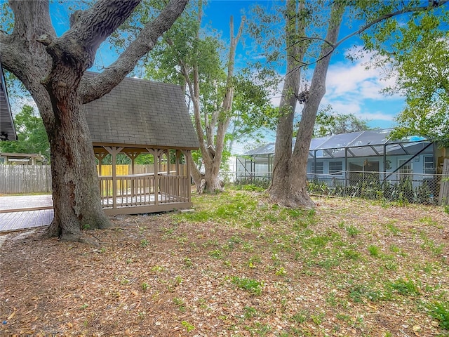 1298 Scottsdale Dr, Ormond Beach, FL 32174 - view of yard with a gazebo and a fenced backyard