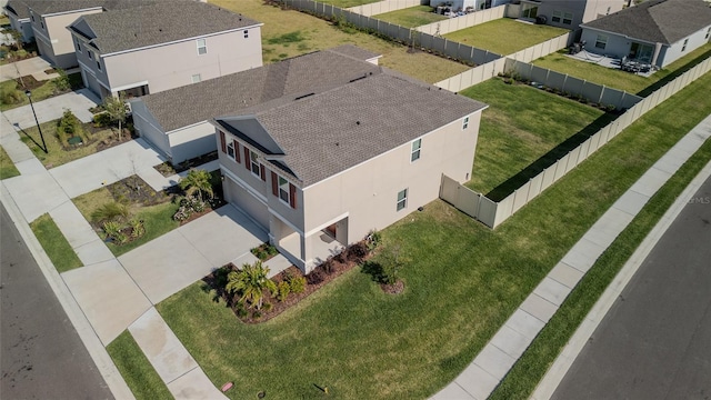aerial perspective of suburban area