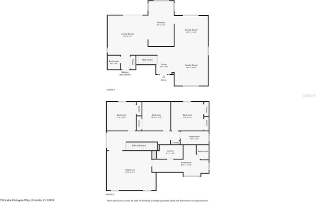 726 Lake Biscayne Way, Orlando, FL 32824 - floor plan / room layout