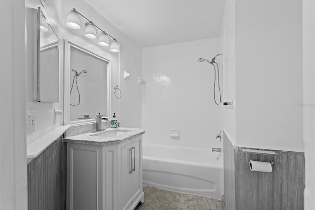 full bath with  shower combination and vanity