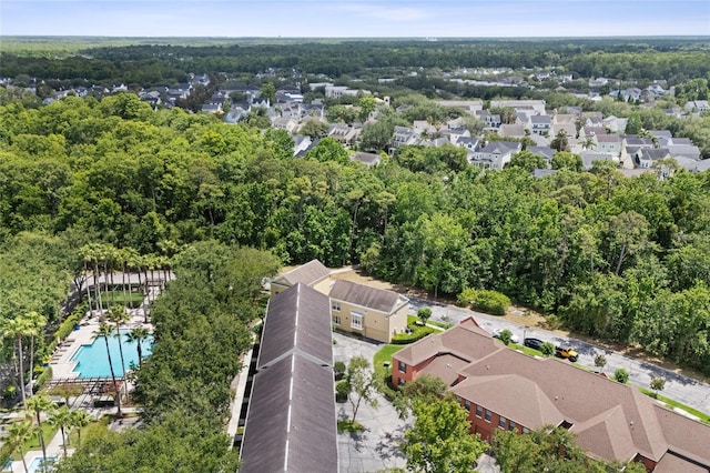 aerial view with a residential view
