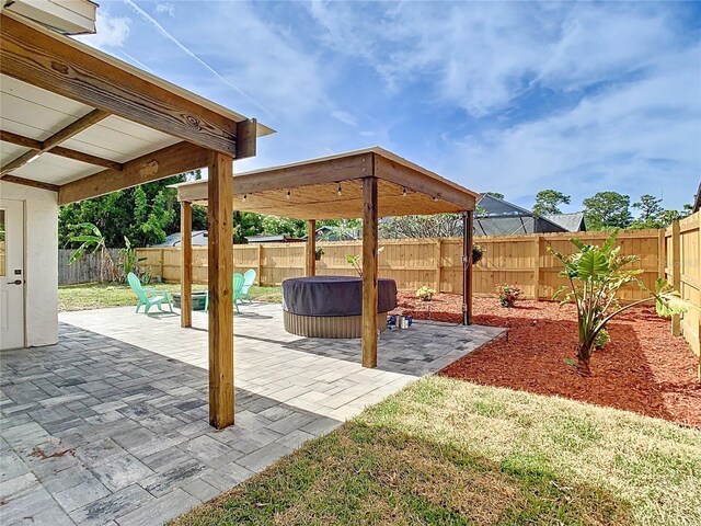 view of patio / terrace with a fenced backyard