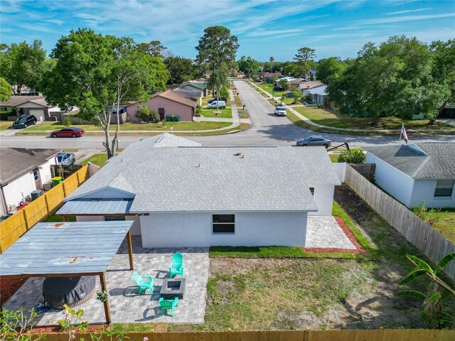 aerial perspective of suburban area