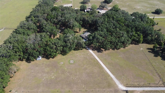 drone / aerial view featuring a rural view