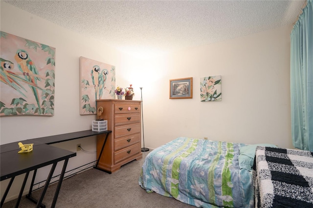 7418 Riverbank Dr, New Port Richey, FL 34655 - bedroom featuring light carpet and a textured ceiling