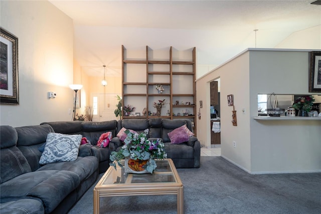 7418 Riverbank Dr, New Port Richey, FL 34655 - living area with carpet flooring