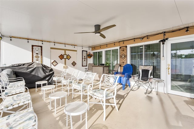 5113 Sage Way, Kissimmee, FL 34758 - view of patio with a ceiling fan