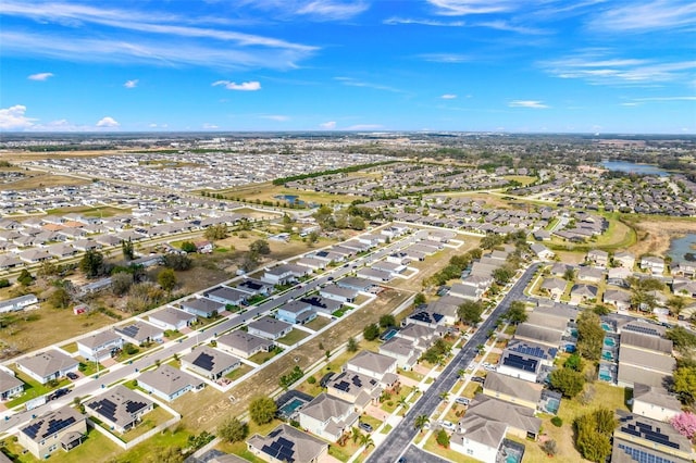 drone / aerial view with a residential view