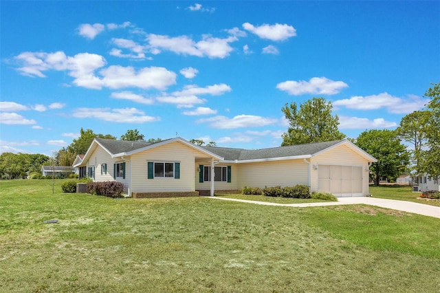 10980 SW 62nd Ave, Ocala, FL 34476 - ranch-style house with a garage, concrete driveway, and a front yard