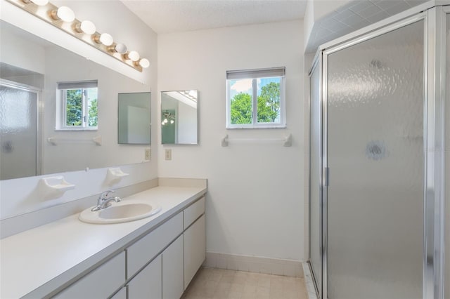 10980 SW 62nd Ave, Ocala, FL 34476 - full bath featuring baseboards, a stall shower, and vanity