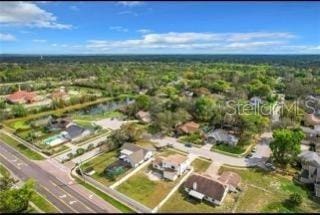 drone / aerial view with a residential view