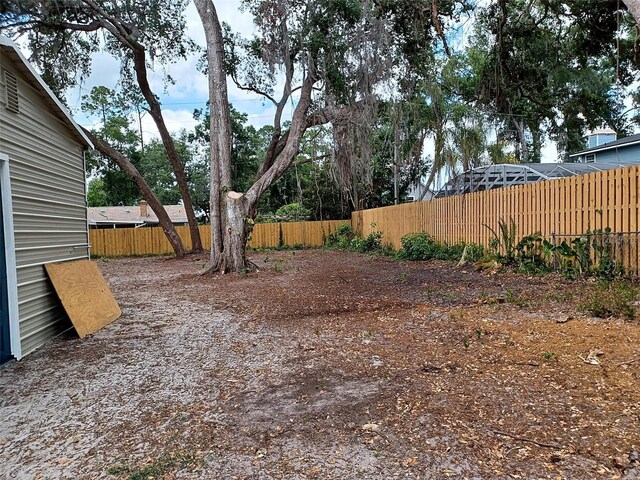 view of yard with fence private yard