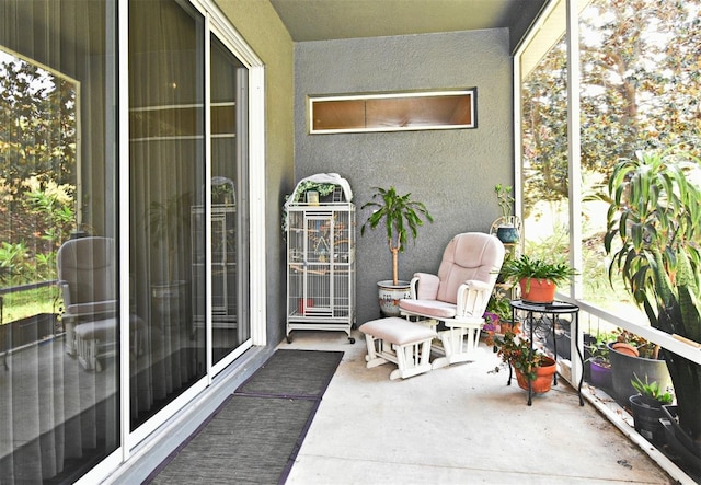 view of sunroom
