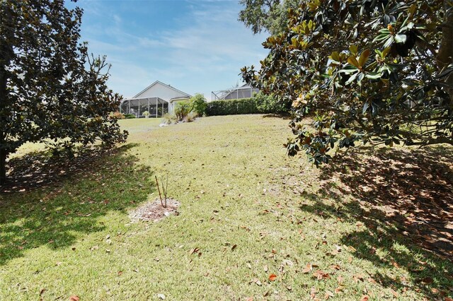 view of grassy yard