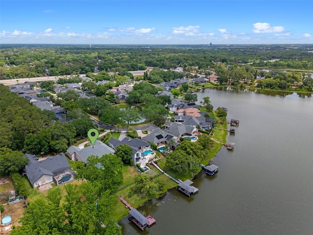 5108 Sailwind Cir, Orlando, FL 32810 - aerial view of property and surrounding area featuring a large body of water and nearby suburban area