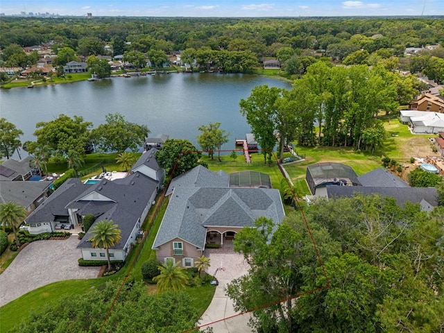 5108 Sailwind Cir, Orlando, FL 32810 - aerial perspective of suburban area featuring a large body of water