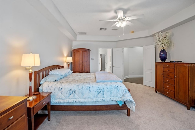 5108 Sailwind Cir, Orlando, FL 32810 - bedroom featuring light colored carpet and ceiling fan