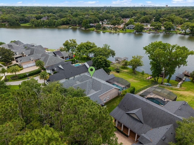 5108 Sailwind Cir, Orlando, FL 32810 - aerial view of residential area featuring a large body of water