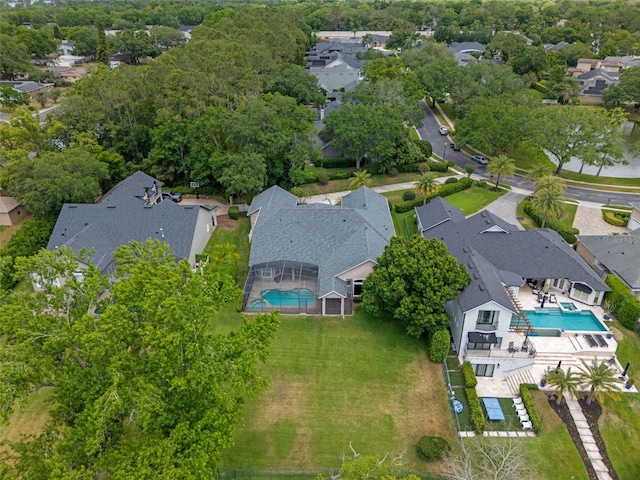 5108 Sailwind Cir, Orlando, FL 32810 - aerial view of residential area with a pool