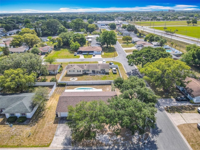 bird's eye view with a residential view