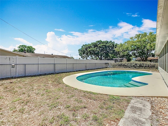 view of pool featuring a fenced in pool and a fenced backyard