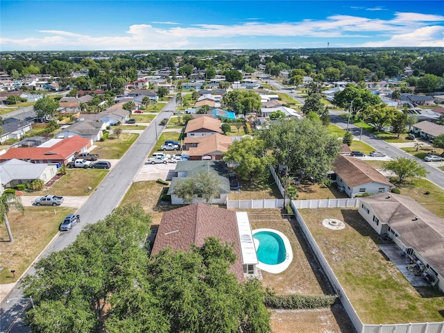 aerial view with a residential view