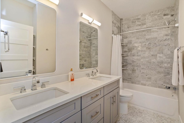 1831 Mizell Ave, Winter Park, FL 32789 - full bathroom featuring shower / tub combo, toilet, and double vanity