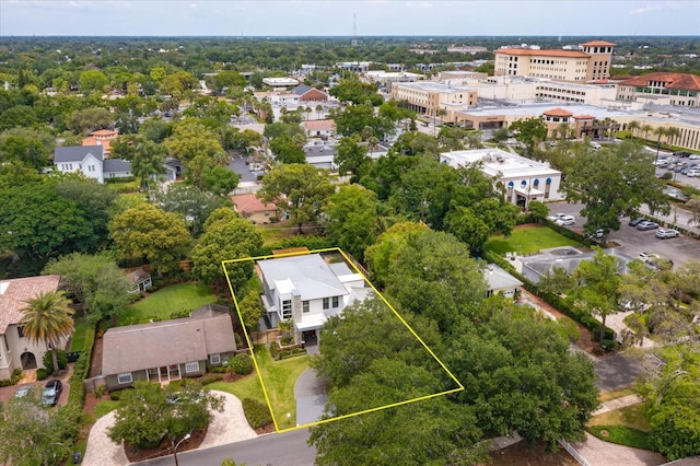 1831 Mizell Ave, Winter Park, FL 32789 - aerial overview of property's location with property parcel outlined