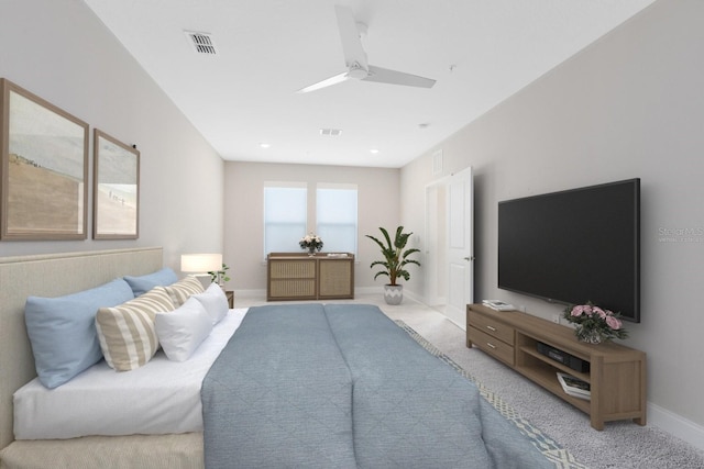 7565 Laureate Blvd Unit 3408, Orlando, FL 32827 - carpeted bedroom featuring baseboards and a ceiling fan