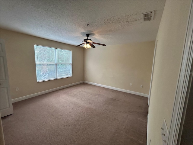 135 Heritage Park St, Winter Springs, FL 32708 - unfurnished room with a textured ceiling, baseboards, ceiling fan, visible vents, and light colored carpet