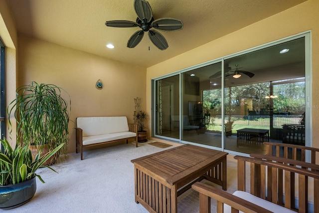 11908 Fiore Dr Unit 1, Orlando, FL 32827 - view of patio / terrace featuring ceiling fan