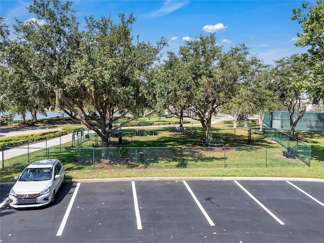 view of uncovered parking lot