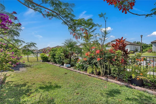 view of yard with a residential view