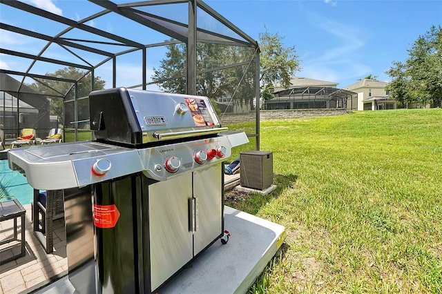 2624 Daulby St, Kissimmee, FL 34747 - view of green lawn with glass enclosure