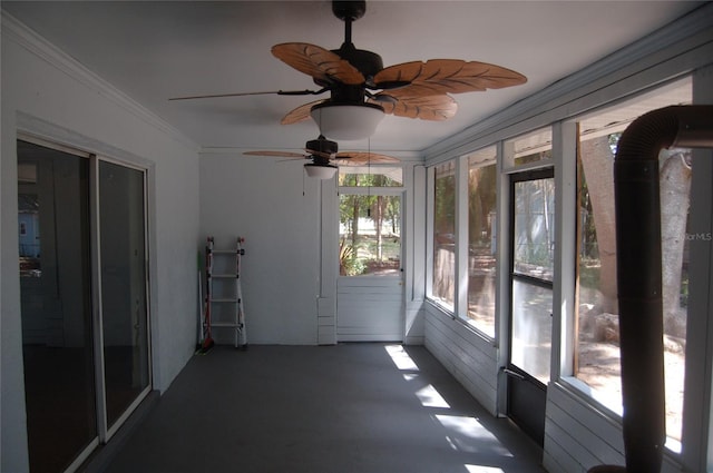 1644 Cypress Woods Cir, Saint Cloud, FL 34772 - unfurnished sunroom with crown molding