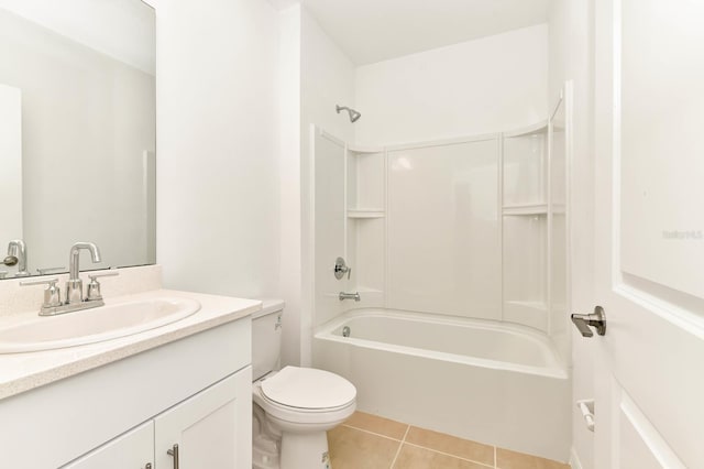 4792 Vellacito Way, Davenport, FL 33897 - bathroom featuring tile patterned floors, toilet, vanity, and shower / washtub combination
