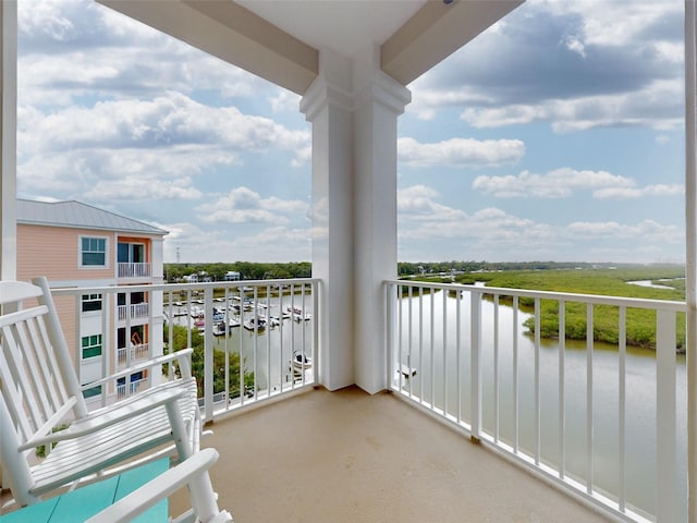 5 Riverwalk Dr Unit 601, New Smyrna Beach, FL 32169 - balcony featuring a water view