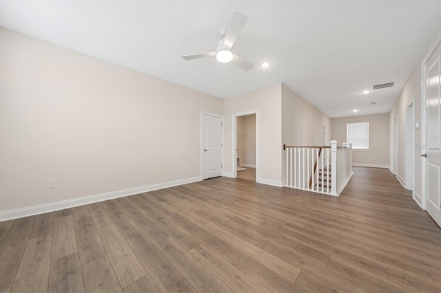 13187 Telsen St Unit 38, Winter Garden, FL 34787 - unfurnished room featuring wood finished floors, ceiling fan, and recessed lighting