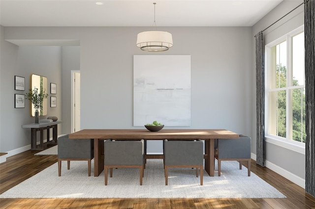 13123 Faro Ct Unit 23, Winter Garden, FL 34787 - dining area featuring healthy amount of natural light, baseboards, and wood finished floors