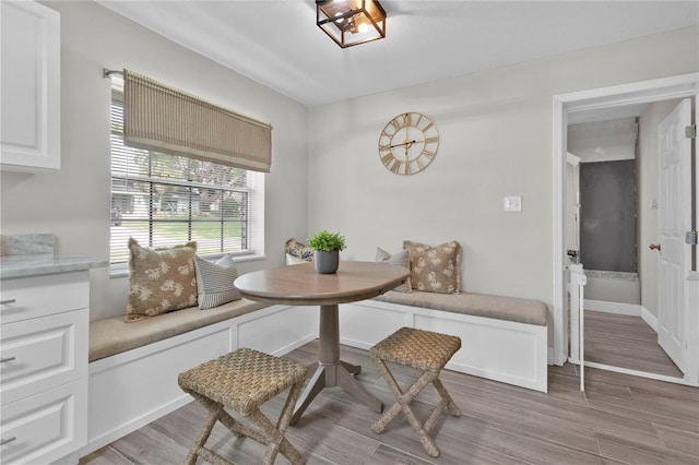 dining room with light wood-style floors