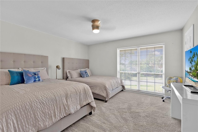 bedroom with carpet flooring and ceiling fan