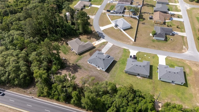 drone / aerial view with a residential view