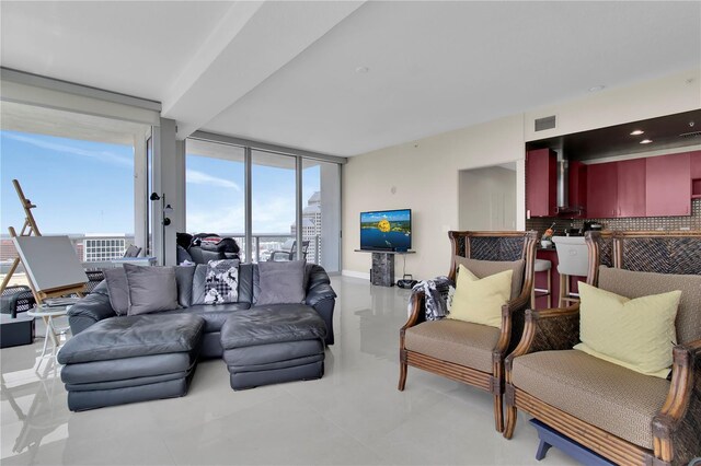 150 E Robinson St Unit 2002, Orlando, FL 32801 - living room featuring expansive windows