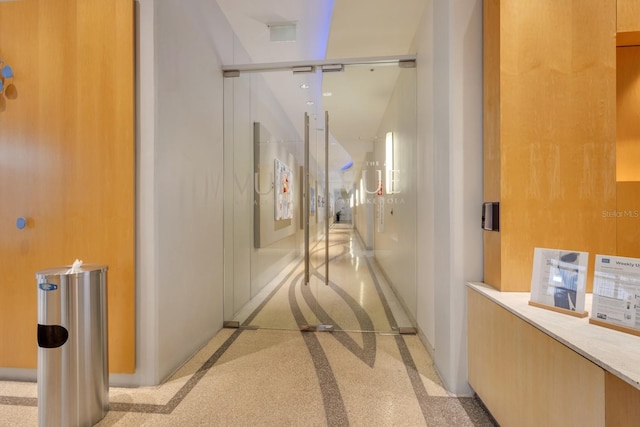 150 E Robinson St Unit 2002, Orlando, FL 32801 - hall with baseboards and inlaid floor details