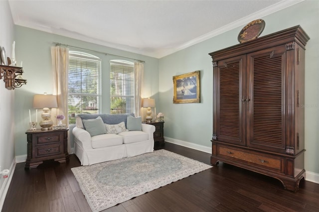 2842 Balforn Tower, Winter Garden, FL 34787 - sitting room with baseboards, crown molding, and wood finished floors